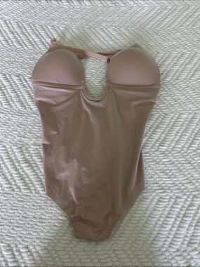 Spanx Nude One-Piece Shapewear with Built-In Cups